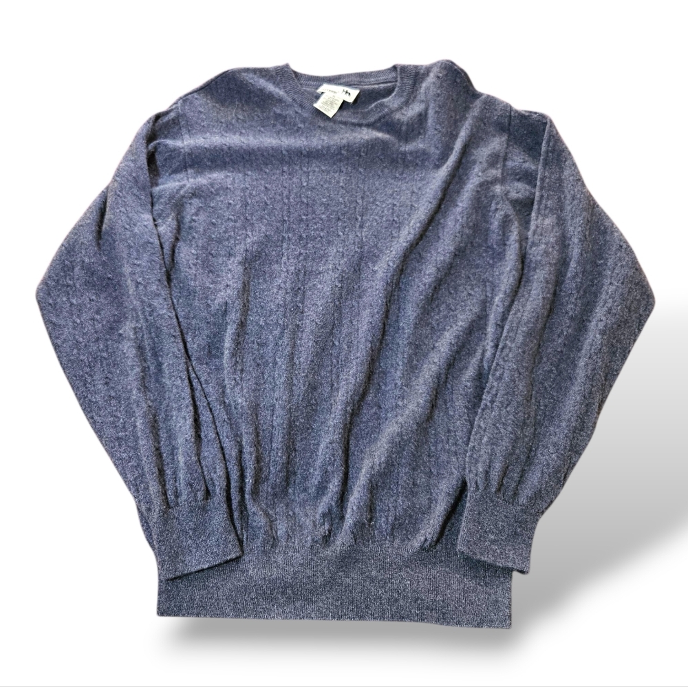 | Levrieri Italy CASHMERE Silk Cable-Knit Sweater -Luxurious Soft Jumper Mens XL